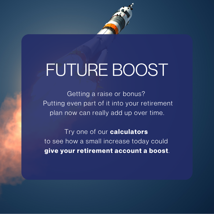 Rocket ship with text overlay "future boost"