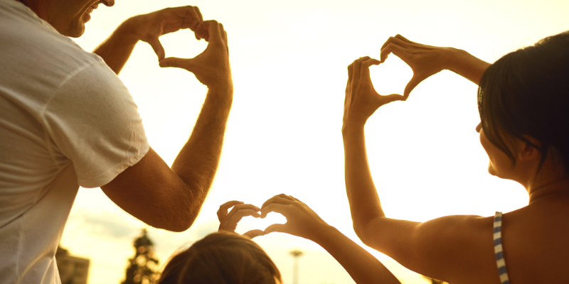 hands in the shape of hearts
