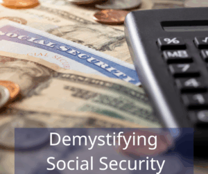 calculator, money, social security card