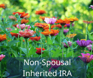multi color flowers. Text overlay: Non-spousal Inherited IRA