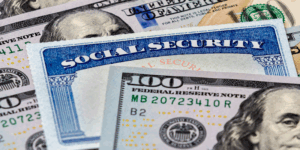 Image of Social Security Card and 100 dollar bills